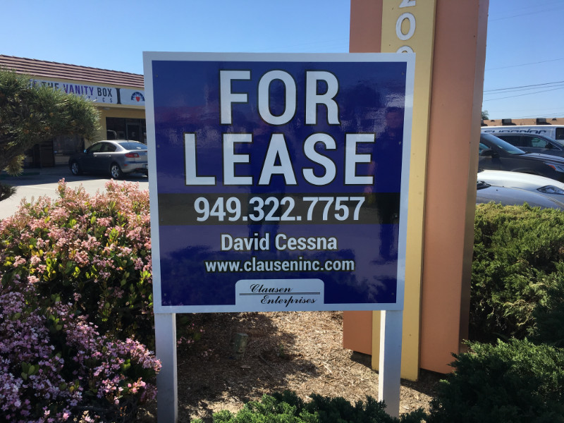 Commercial For Lease Signs in Orange County CA