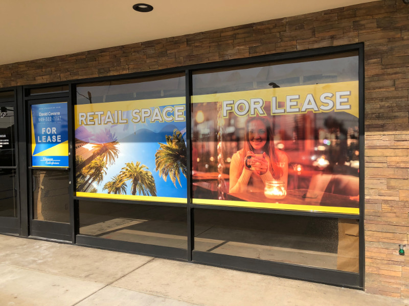 Commercial Space For Lease Window Graphics