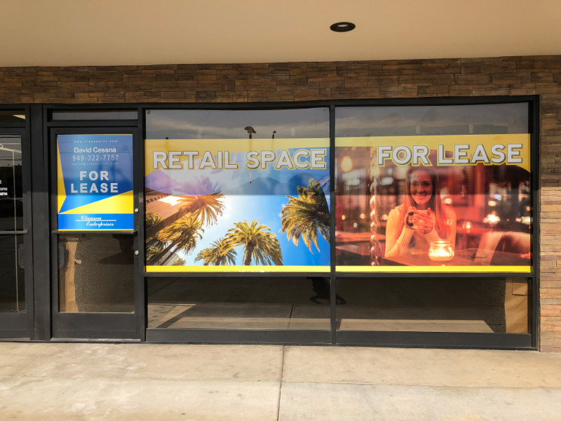 Commercial Space For Lease Window Graphics