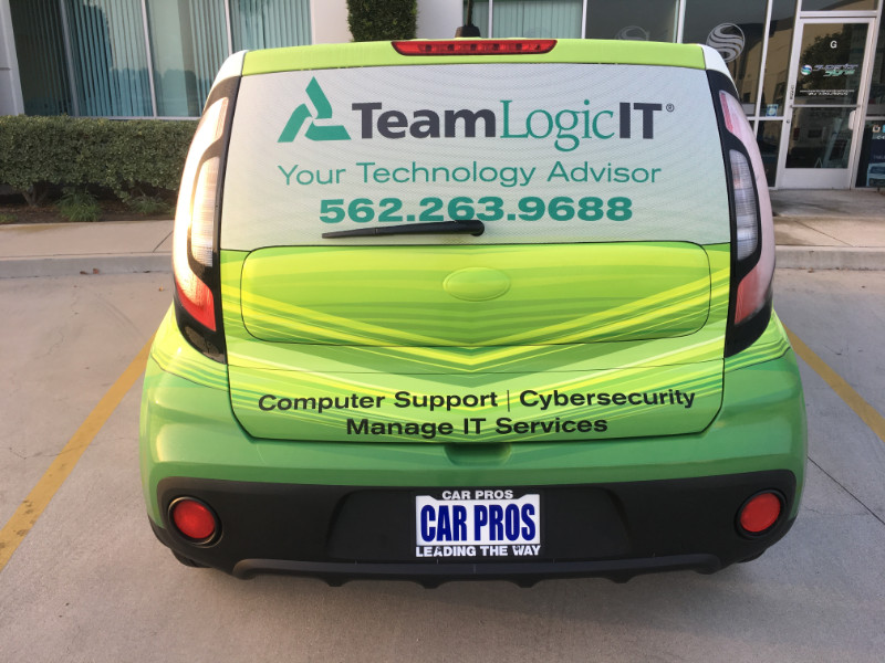 vehicle graphics and office lobby signs for franchisees in Orange County CA