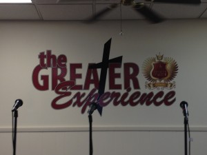 Greater Faith wall graphic