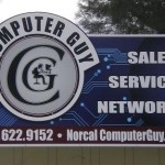 Wall signs denote where the business is located and what they have to offer. 