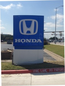Round Rock Honda Monument Style Sign, Round Rock, Texas