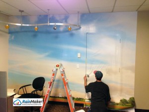 RainMaker Signs Reception Area Wall Mural