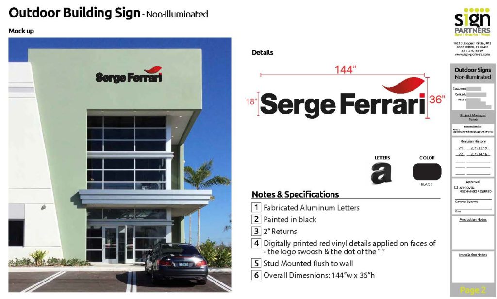 Design Proof Custom Business Sign - Sign Partners Boca Raton