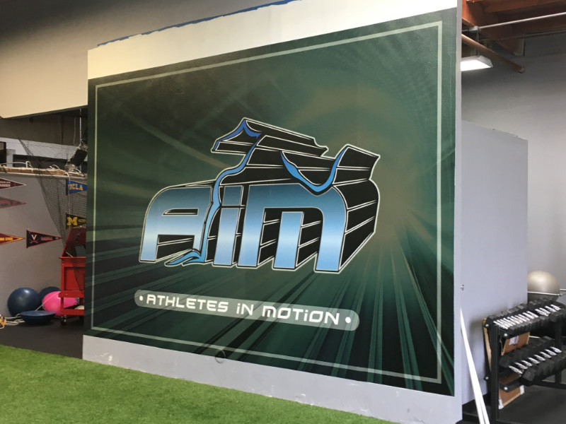 Sign and graphics for sports fitness facilities in Brea CA