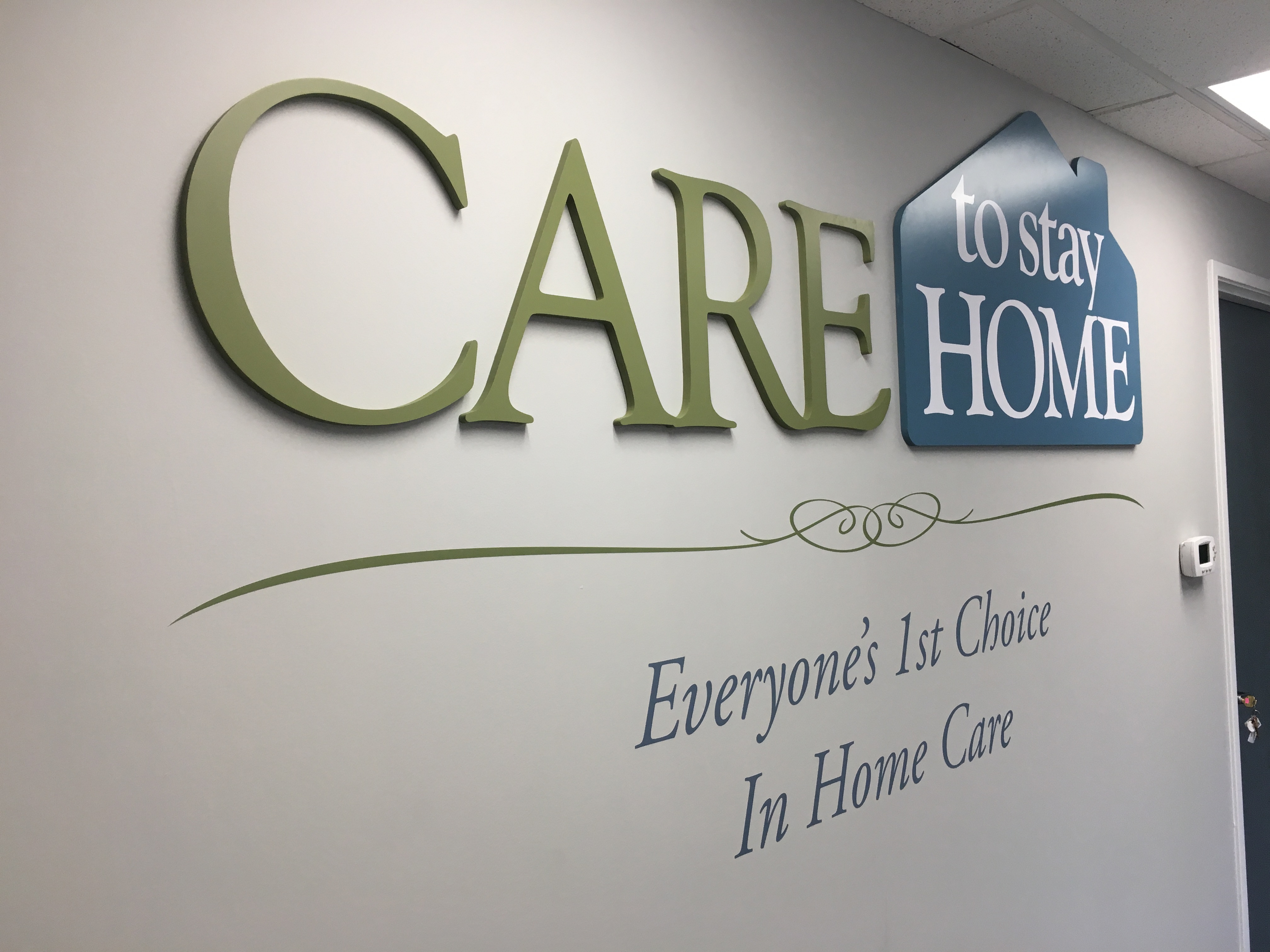 Lobby signs for home health care providers in Orange County CA