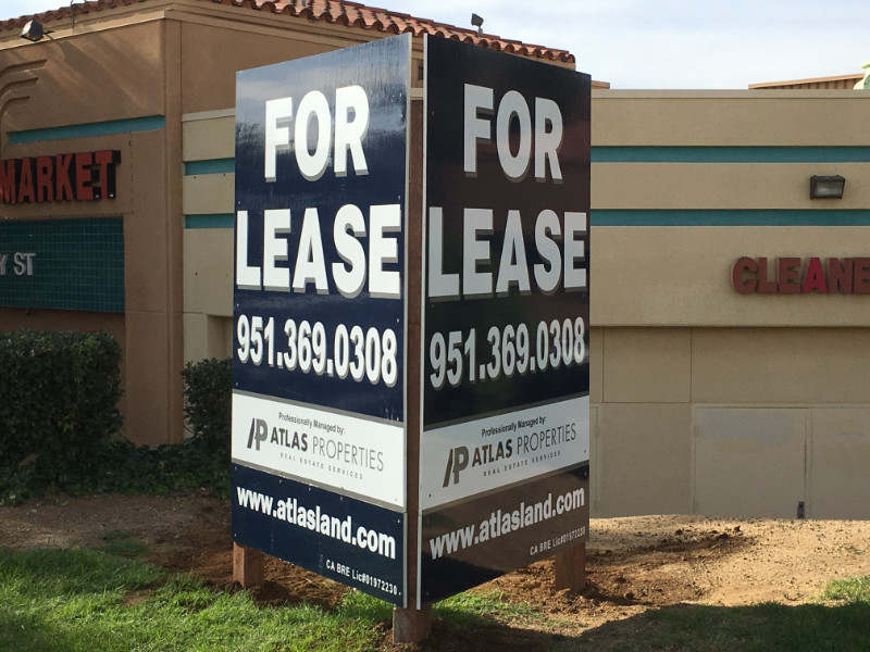 commercial property “For Sale” signs