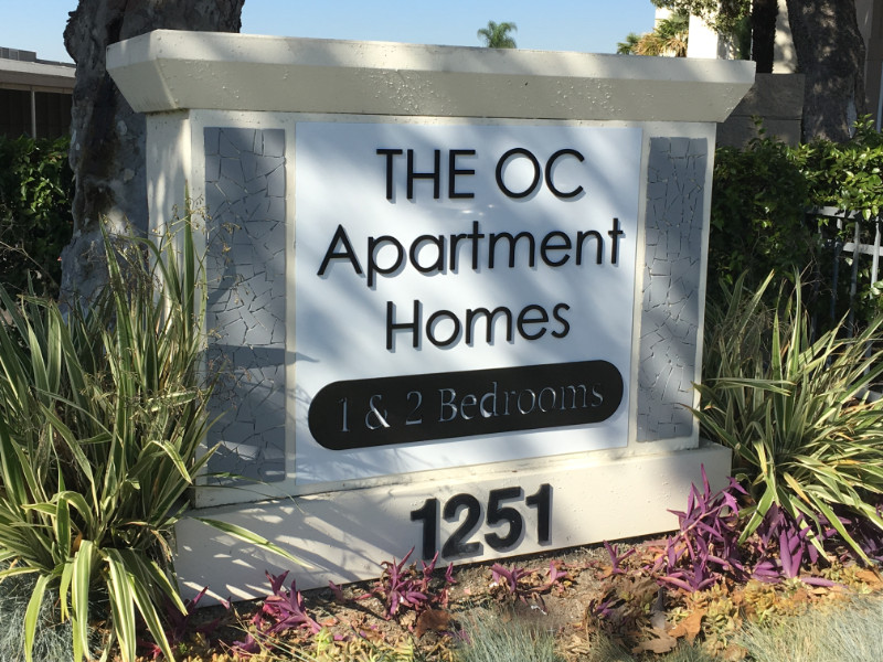 monument sign makeover in Anaheim