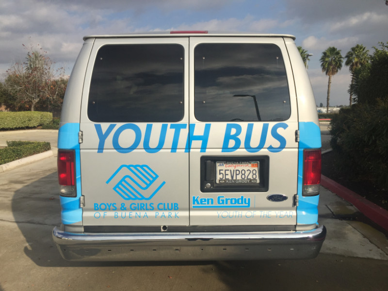 New Graphics for Boys & Girls Club of Buena Park Passenger Van