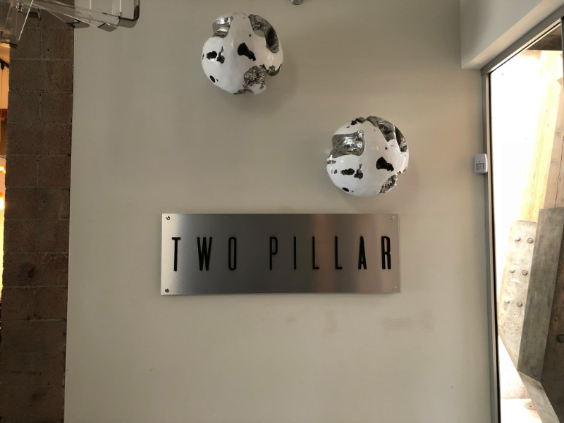 brushed aluminum wall logo in Los Angeles