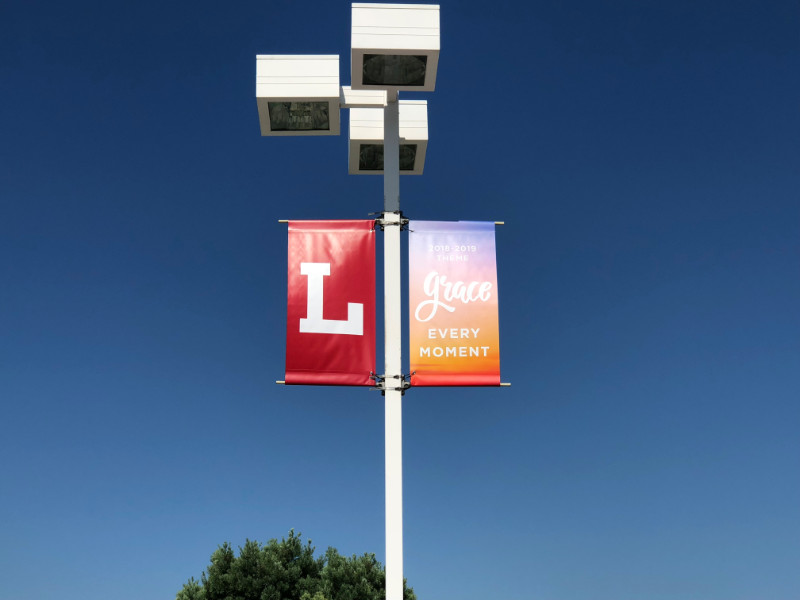 Parking Lot Pole Banners in Orange County CA