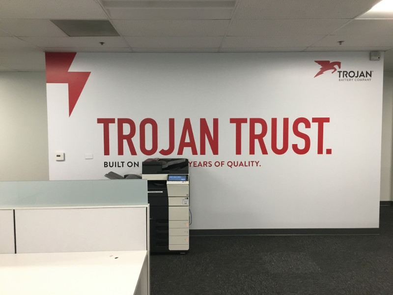 wall graphics and wall decals for the corporate offices in Santa Fe Springs