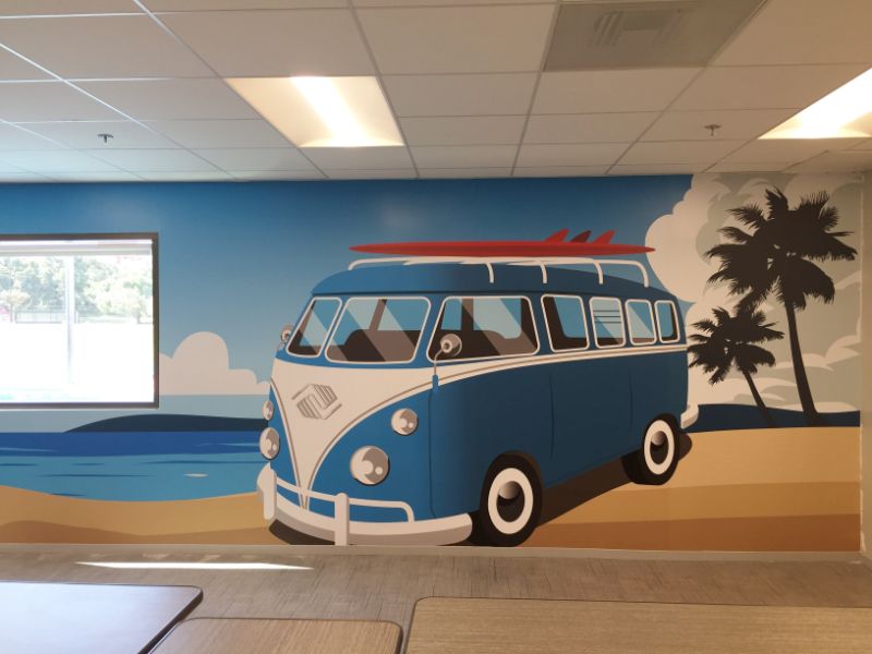 wall murals for classrooms in Orange County