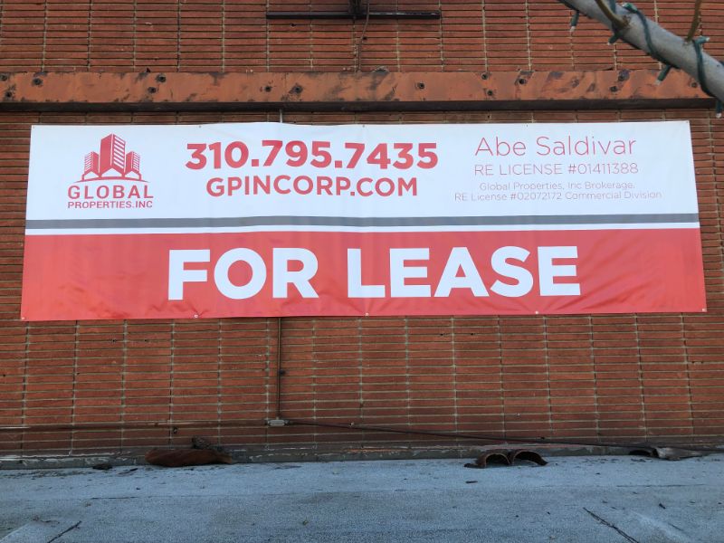 For Lease Banners in Los Angeles CA