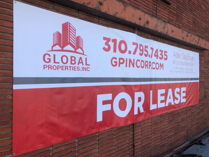Graffiti Proof Commercial Property “For Lease” Signs and Graphics in Orange County