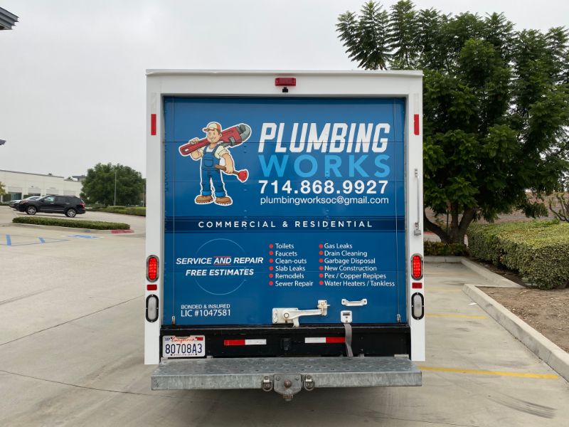 Plumbing Van Graphics in Orange County