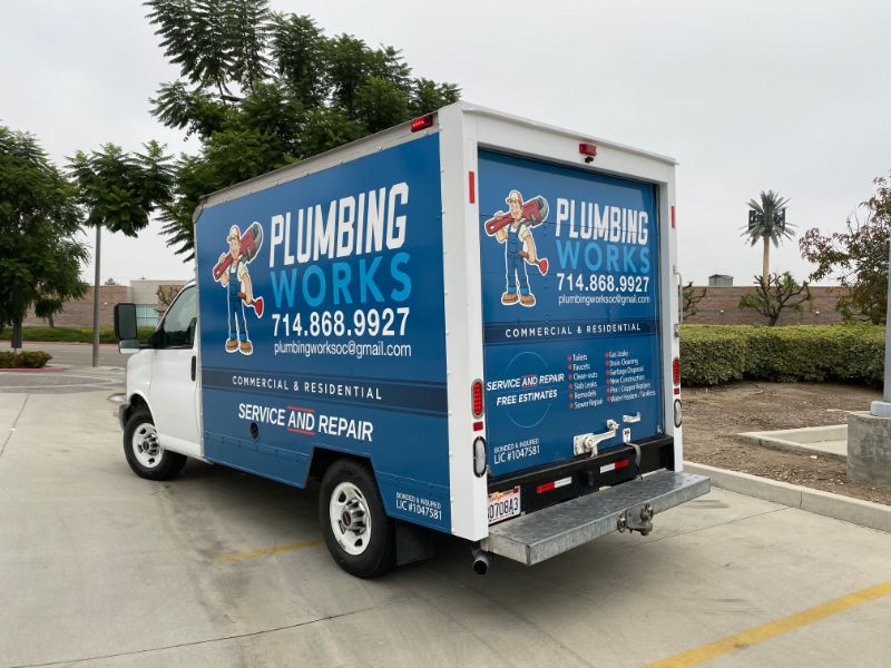 Plumbing Van Graphics in Orange County