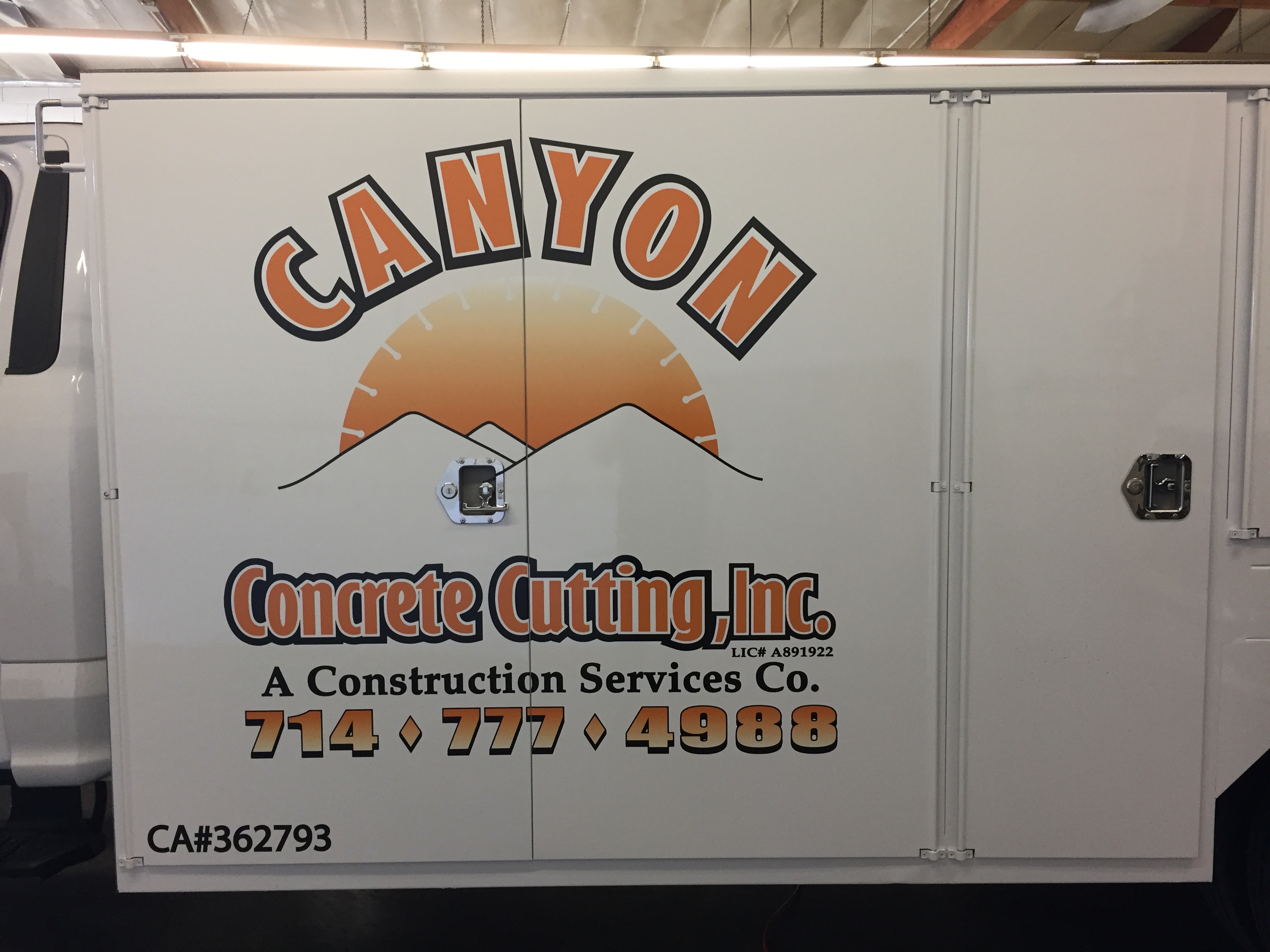 Large Die-cut Decals and Lettering for Service Trucks in Buena Park CA!