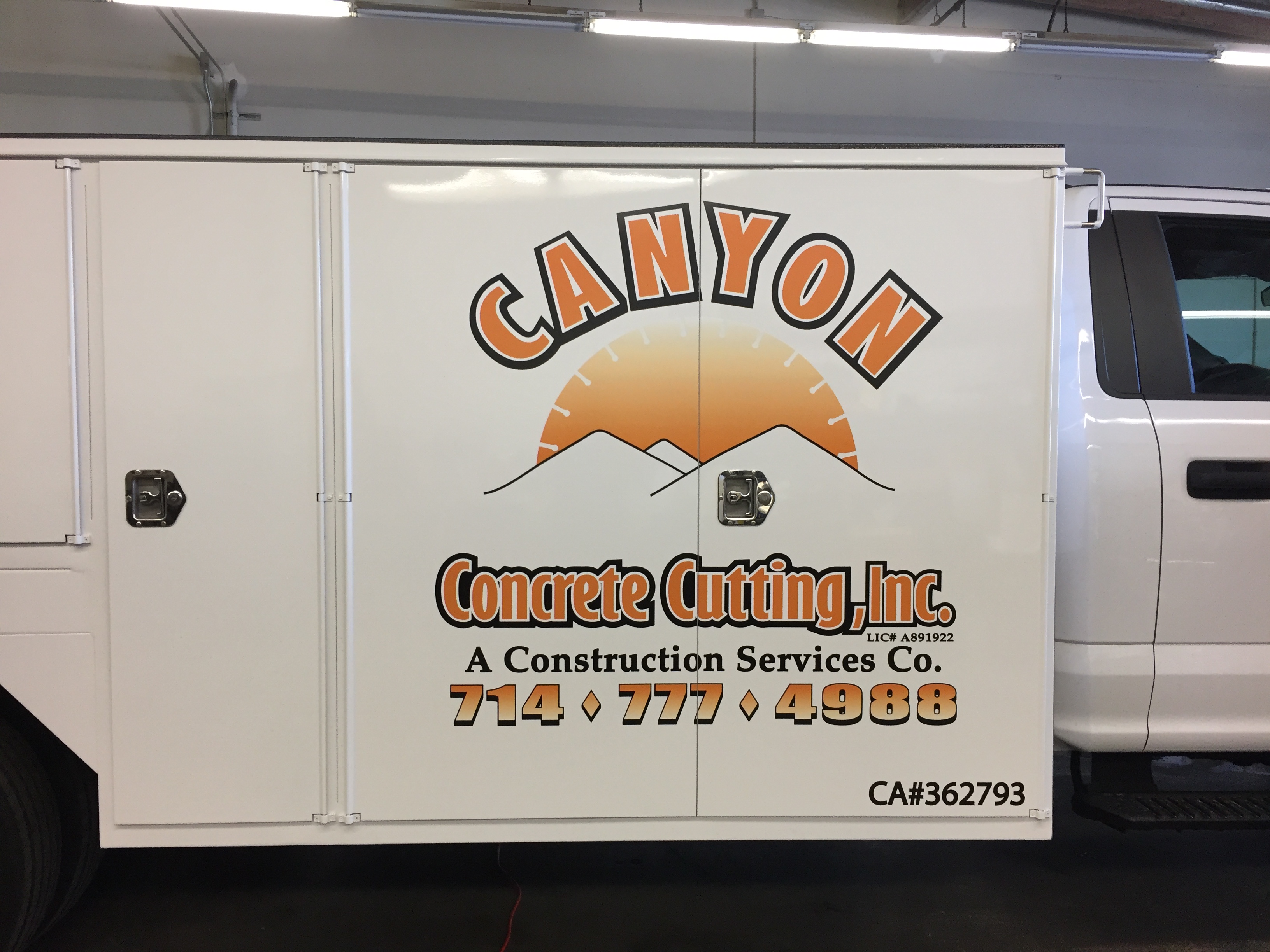 Large Die-cut Decals and Lettering for Service Trucks in Buena Park CA