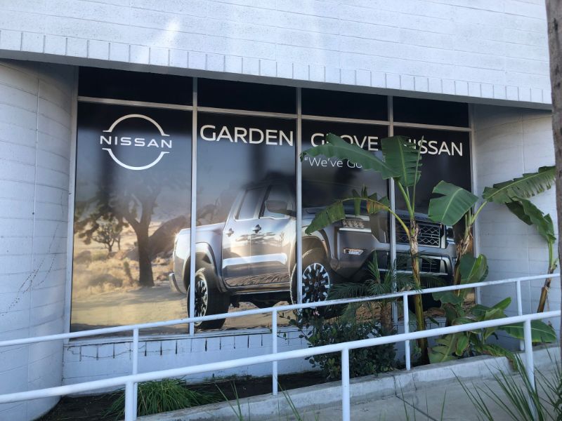 perforated window graphics in Garden Grove CA