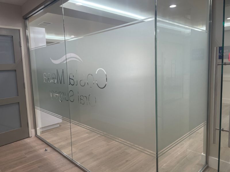 frosted glass graphics in Costa Mesa