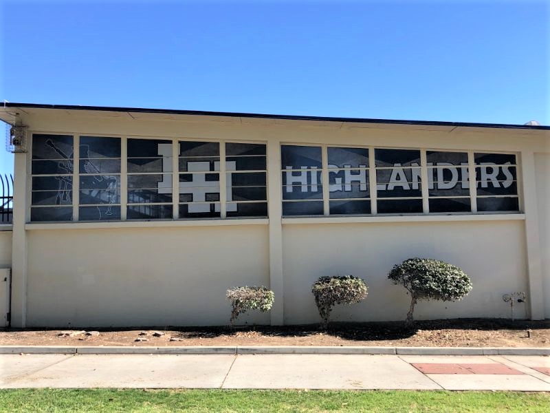 Perforated Window Graphics Allow Orange County CA School to Show Spirit