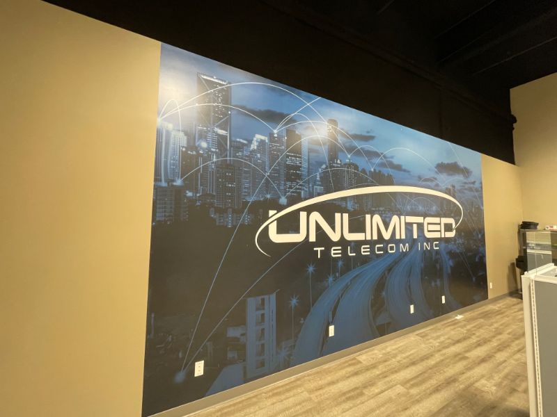 Wall Wrap and Graphics Transform Telecom Company Offices in Fullerton CA