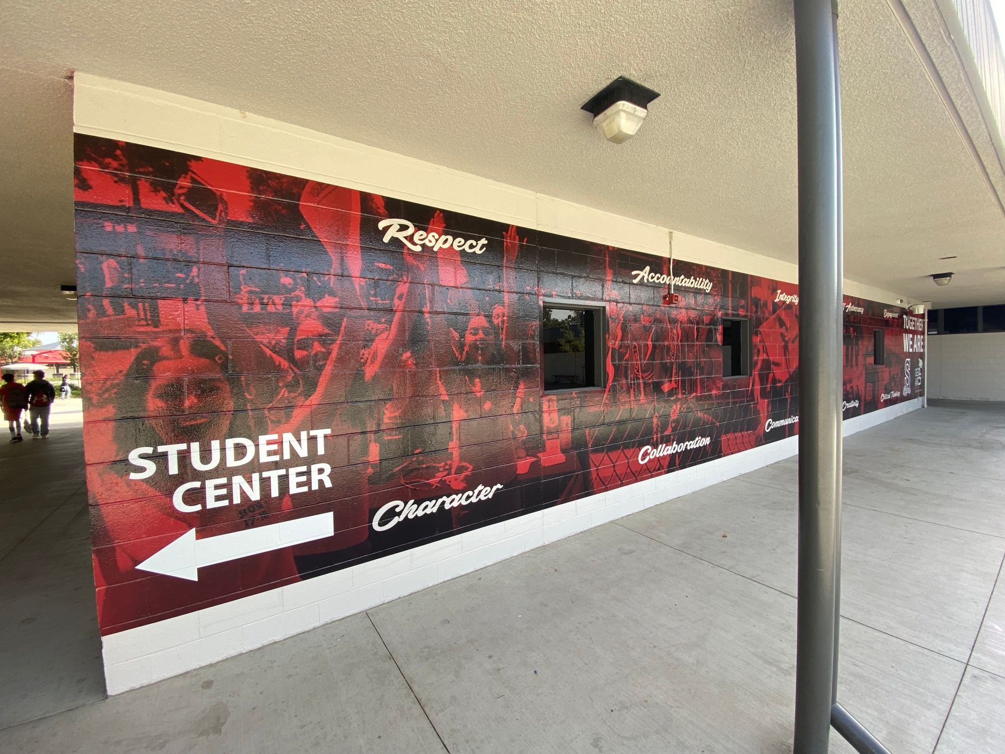 Custom Block Wall Wraps and Graphics Motivate Students at Schools in Orange Co