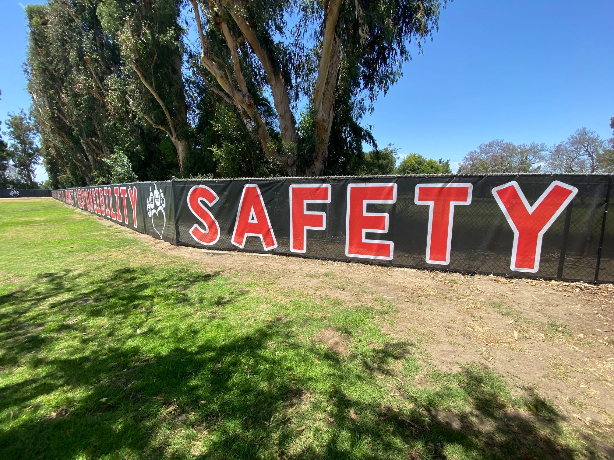 fence banners for schools in Orange County CA