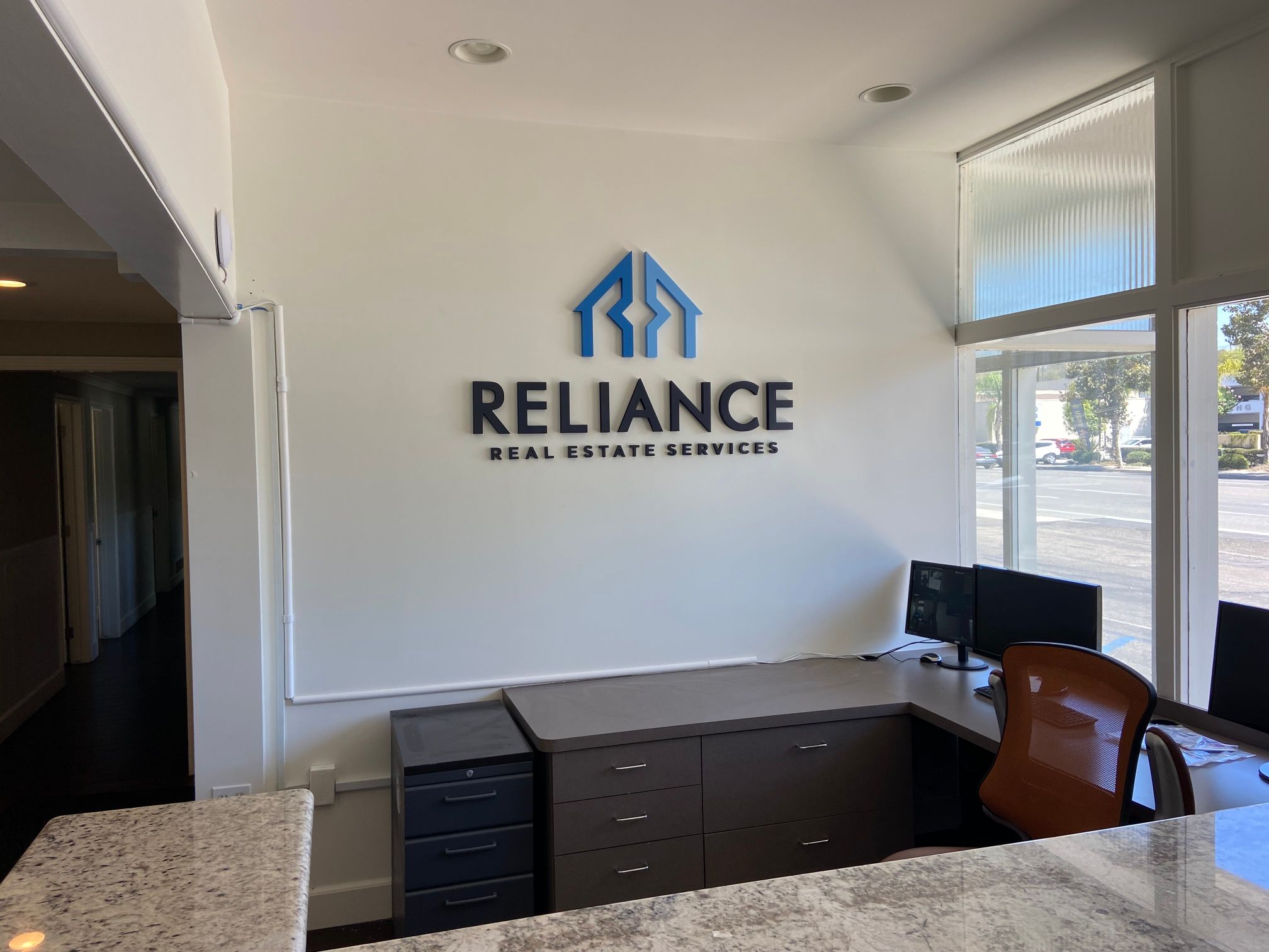 Custom Lobby Wall Logo Signs for Offices in Fullerton CA Welcome Visitors