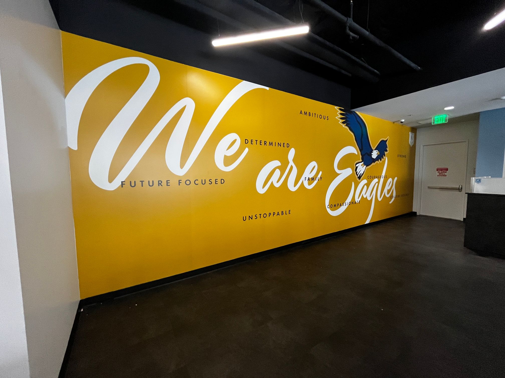Custom Wall Graphics for NOVA Academy in Santa Ana, CA Show School Pride