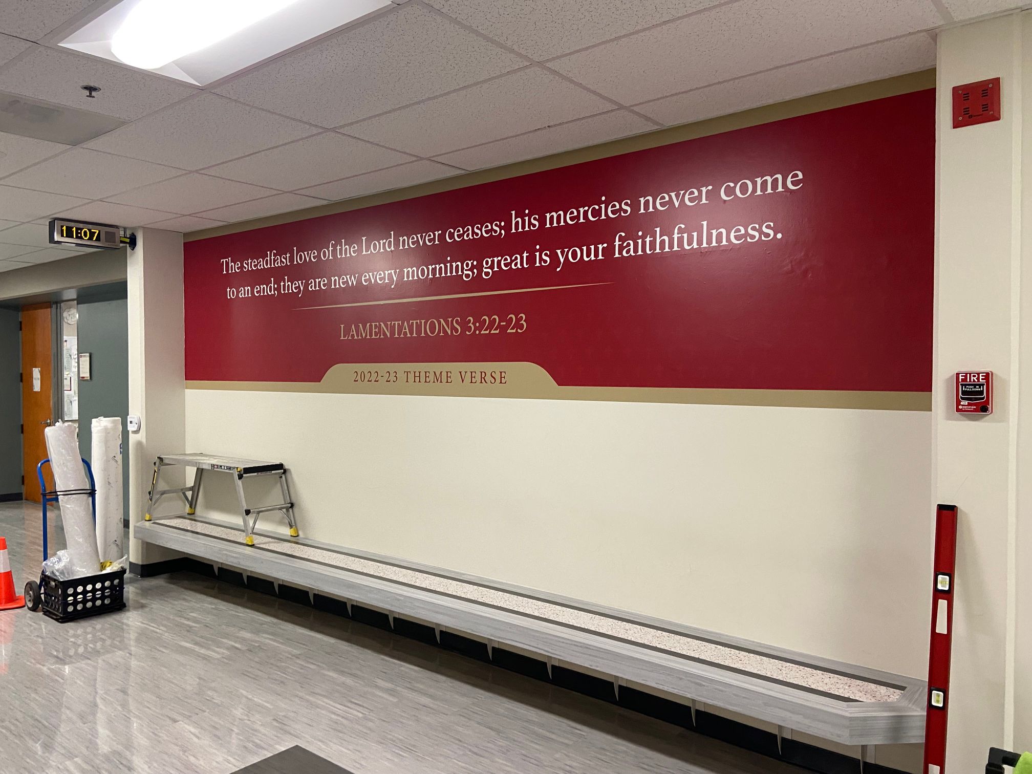 Wall Murals and Graphics for Churches and Schools in Orange County, CA Create Focus on Important Biblical Scriptures