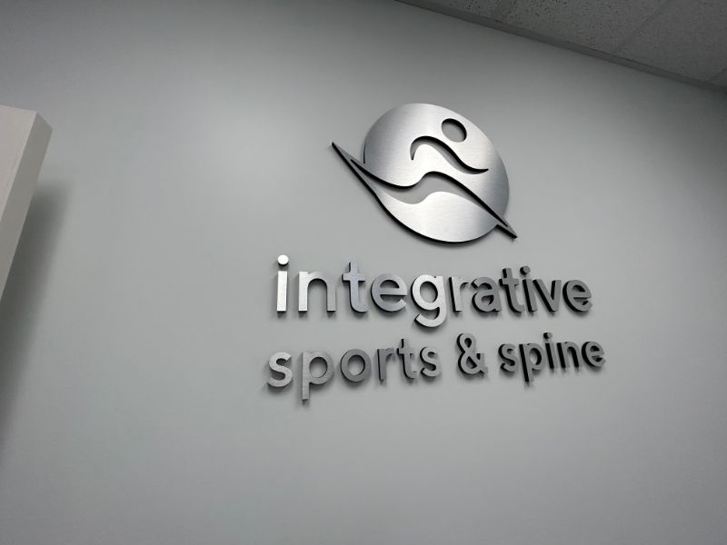 Beautiful Brushed Metal Lobby Logo Sign for Medical Offices in Los Angeles CA