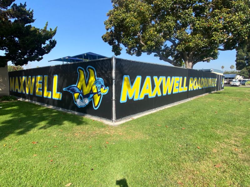 mesh fence banners for schools in orange county, ca