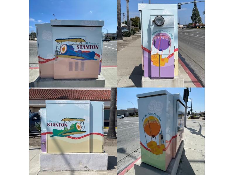 Custom designed electrical box wraps for cities in los angeles, ca