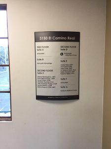Office Directory Sign 2x3
