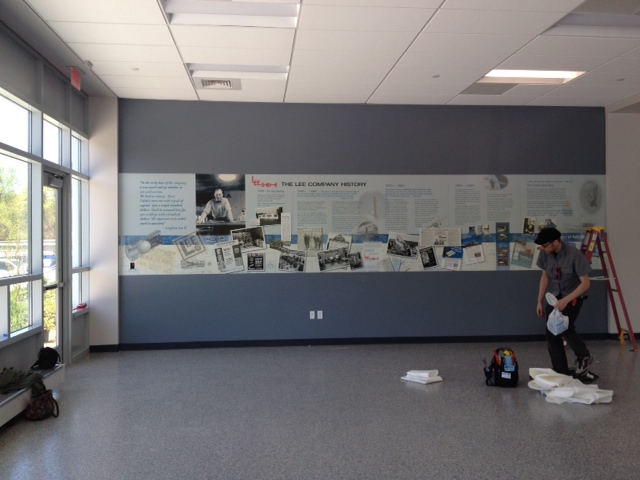 Installation of Wall Murals in Westbrook, CT for The Lee Company