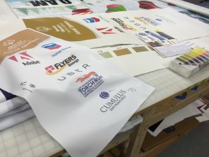 Color matching is done for Special Olympics. We matched special paper to vinyl to fabric. . . Quite a fete! 
