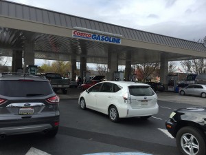 Average line at the gas station. . . boring.