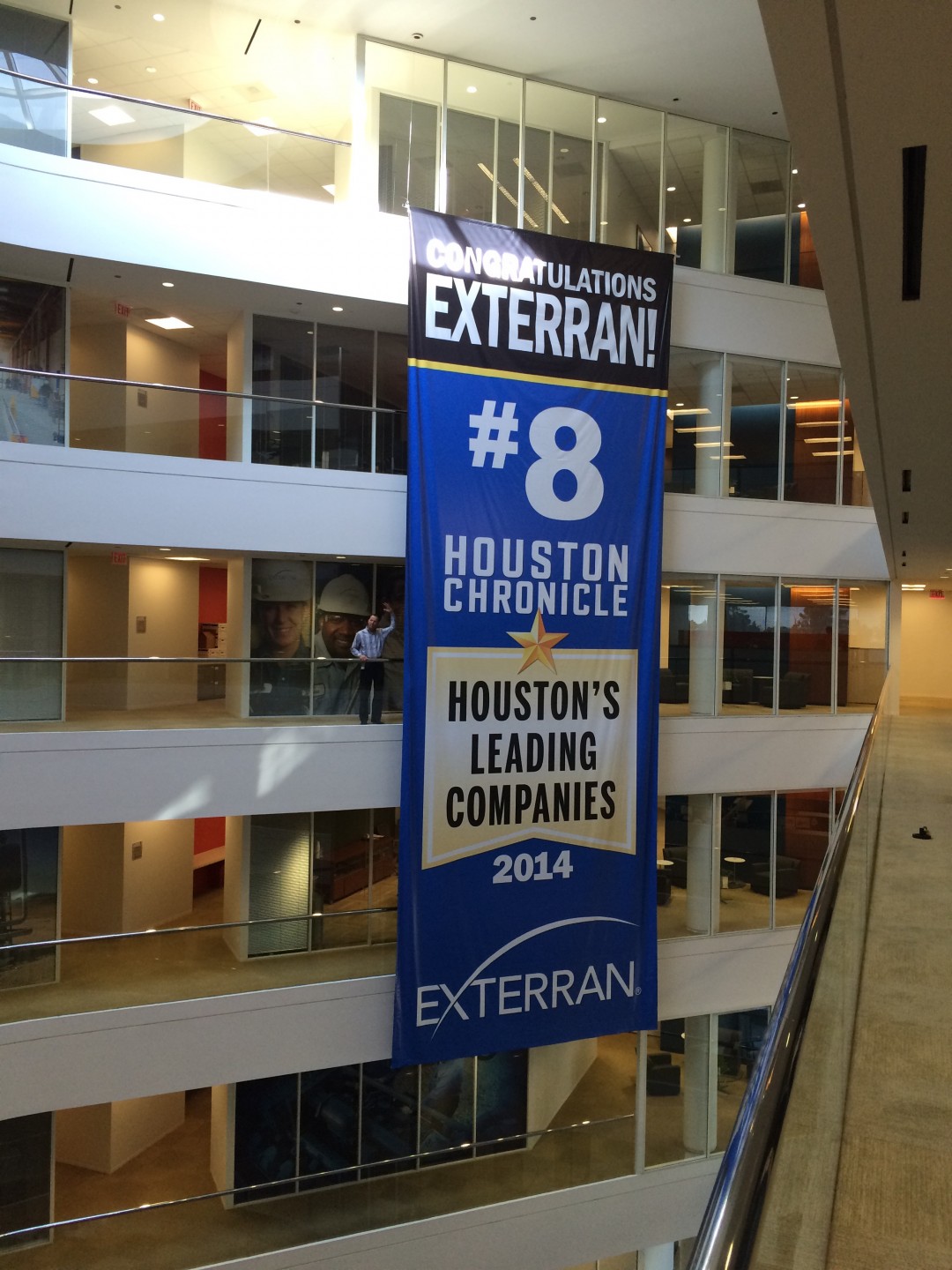 Giant Banner In Houston Tx For Exterran Holdings Ranked 8 In Houston