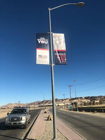 military base pole banners