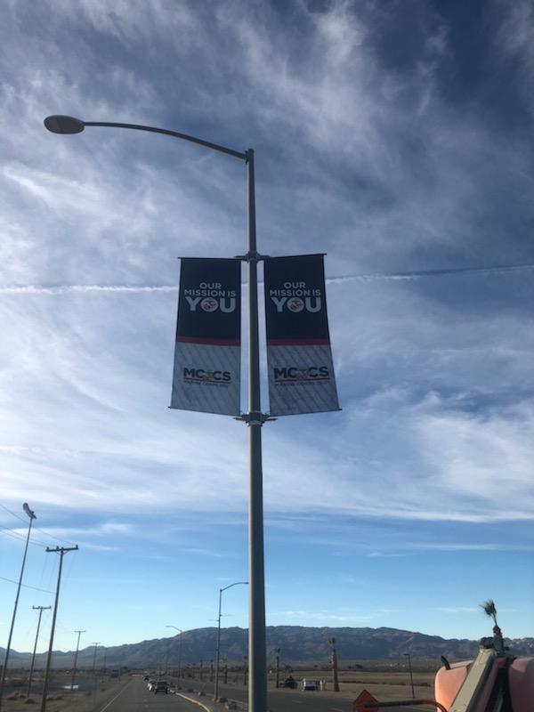military base pole banners