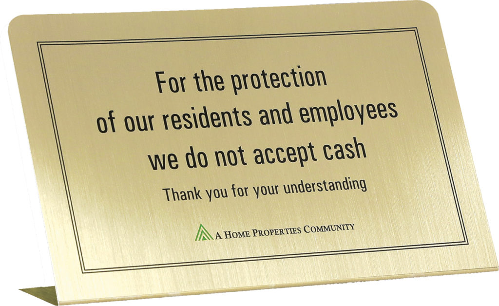 metal plaque signage for offices in Escondido CA