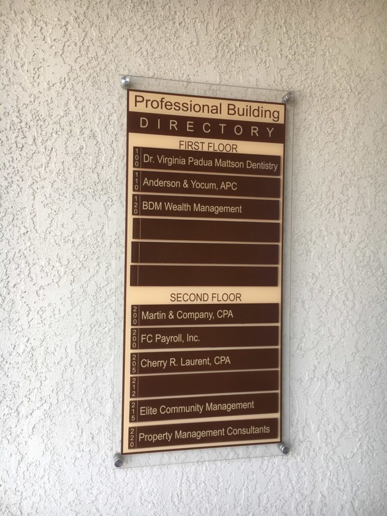 interior office signs in Escondido CA