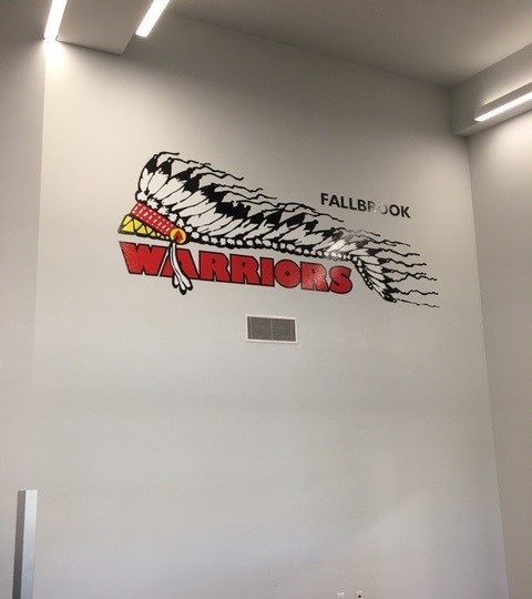 wall graphic mascot logos for schools in Escondido 