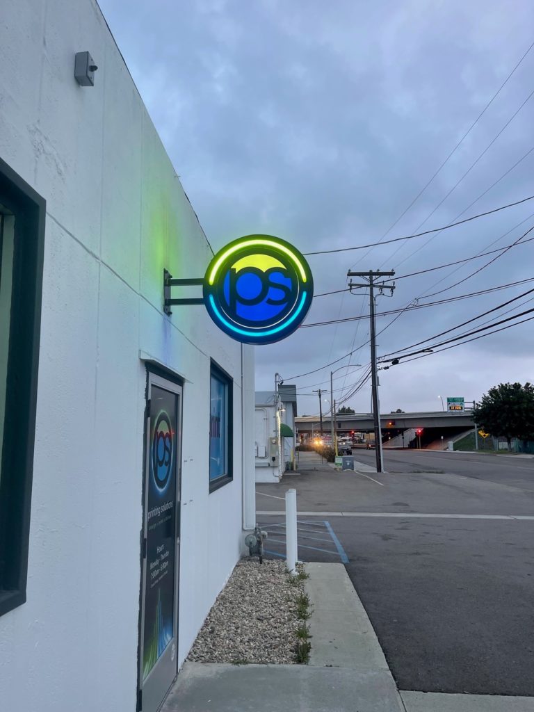Buy a faux neon building sign in Escondido CA