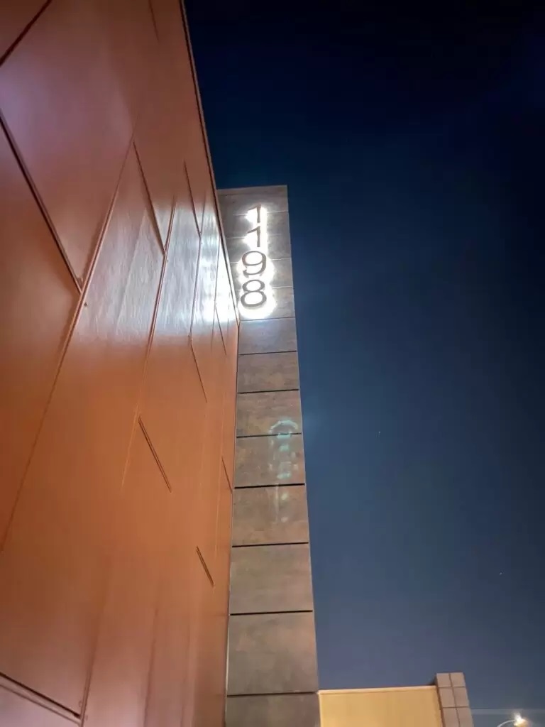 You Can Be Seen with Halo Lit Building Numerals in Escondido, California