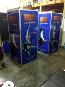 Temporary photobooth wraps for The Majestic Photobooth Company and Wrangler for the CMA Fest