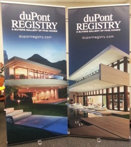Roll Up S10 Retractable Banners fabricated for duPoint REGISTRY.